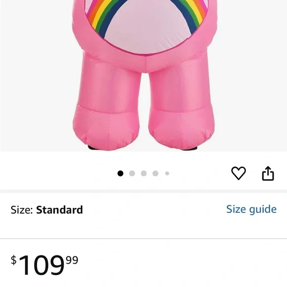 Care Bears Pink Inflatable Adult Costume - Picture 2 of 8